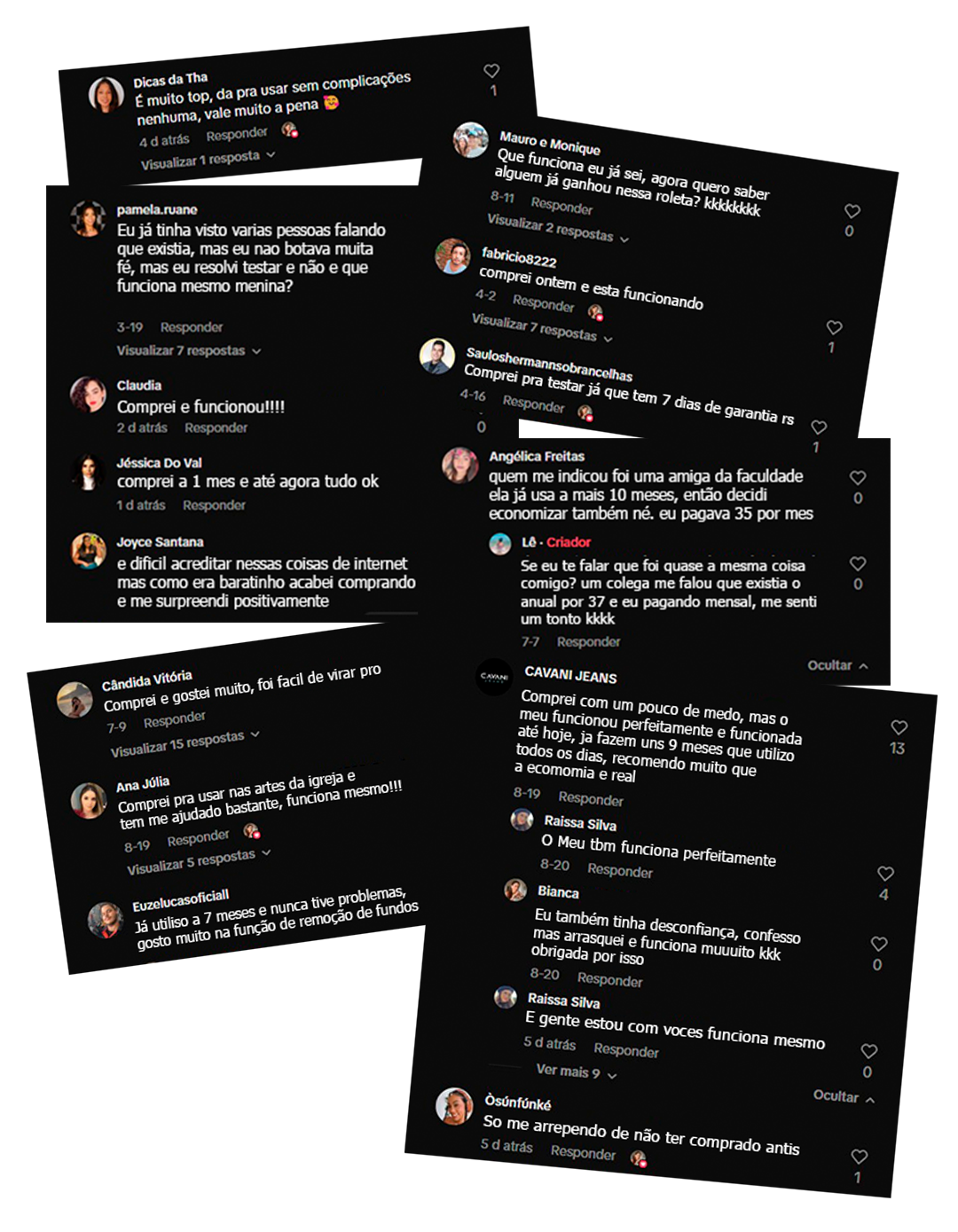 Depoimentos de clientes